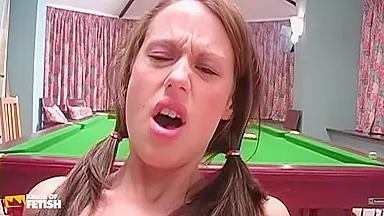 Busty Teen Swallows Cum From Her Stepfather Partner After Getting Her Fuck Holes Banged