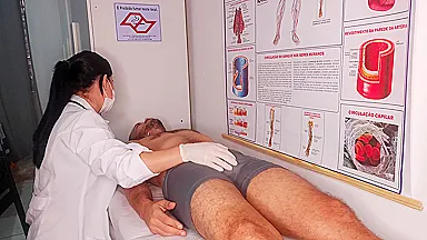 Erection In Front Of The Nurse