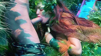 Batfuck Ravages Poison Envys Slutty Nymphs, Filling Their Holes With Cock
