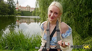 Blonde Babe Was So Sad So Hunter Offered Her Fun And She Loved To Ride His Big Dick - Daruma Rai And Steve Q