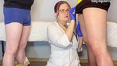 A Sexy Nurse Conducted A Medical Examination And Took The Sperm For Analysis