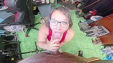 Blue Eyed Teen Asian Earns Huge Facial After Amazing Blowjob
